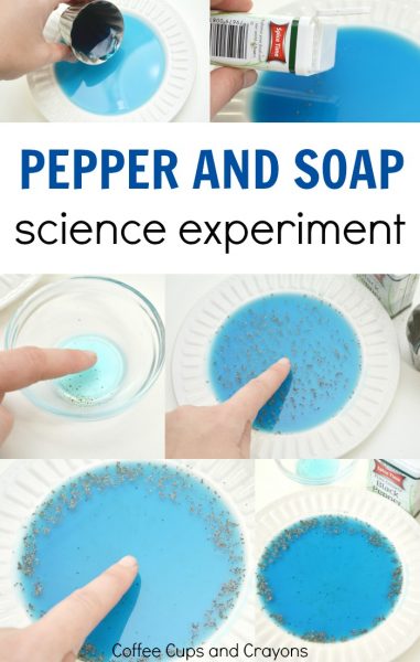 pepper and washing up liquid experiment