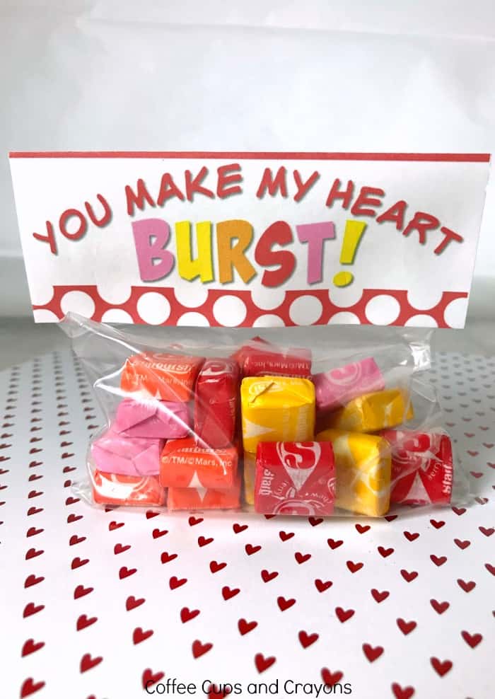 Super easy and cute Starburst candy valentines!